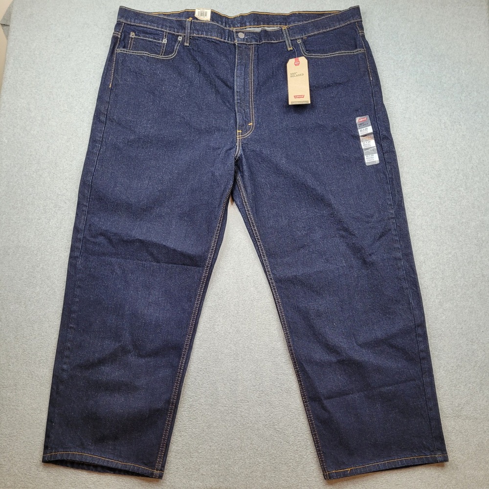 Levi's 550 Relaxed Fit Jeans Mens 50x29 Blue Big & Tall NWT 015500011